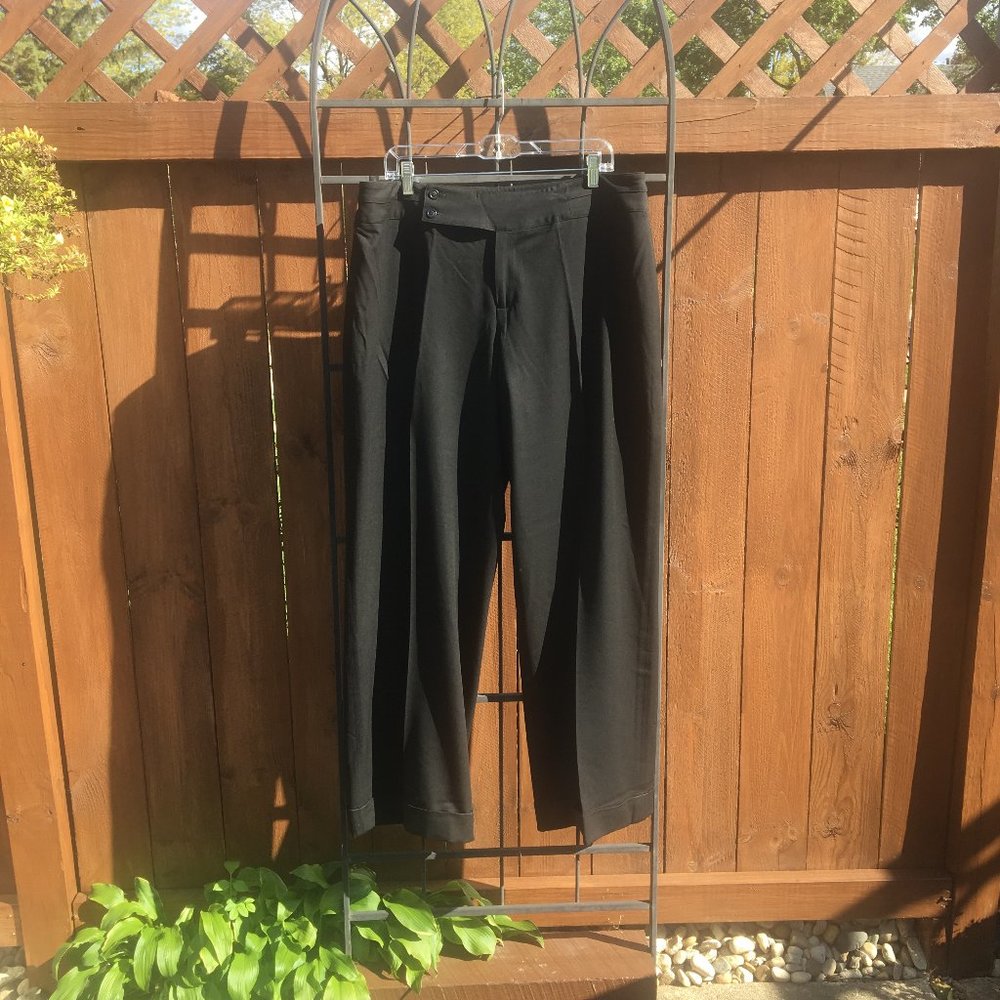 Nine West Women's Dress Pants Size 16W Black Double Button Stretch